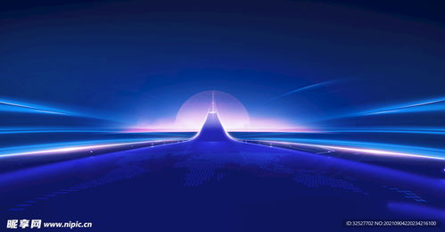 藍色科技發布會背景設計圖