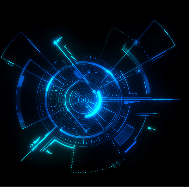 科技感圓形UI背景的設計與應用